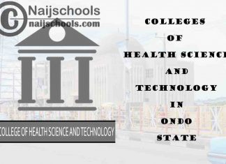 Full List of Colleges of Health Science and Technology in Ondo State Nigeria