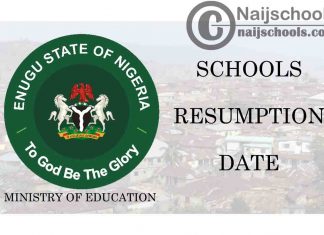 Enugu State Public & Private Schools 3rd Term Resumption Date for Continuation of 2020/2021 Academic Session | CHECK NOW