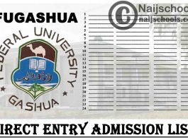 Federal University Gashua (FUGASHUA) Direct Entry Admission List for 2020/2021 Academic Session | CHECK NOW