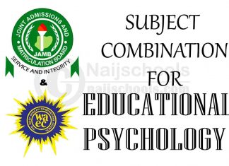 JAMB/WAEC Subject Combination for Educational Psychology