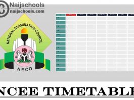 NECO National Common Entrance Examination (NCEE) 2021 Timetable for Admission into Federal Unity Schools | CHECK NOW