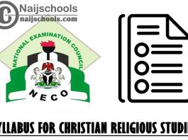 NECO Syllabus for Christian Religious Studies (CRS) 2023/2024 SSCE & GCE | DOWNLOAD & CHECK NOW
