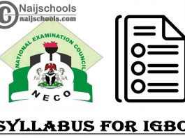 NECO Syllabus for Igbo 2022/2023 SSCE & GCE | DOWNLOAD & CHECK NOW