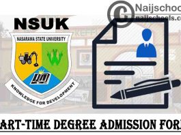 Nasarawa State University Keffi (NSUK) Part-Time Degree Admission Form for 2020/2021 Academic Session | APPLY NOW