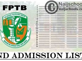 Federal Polytechnic Bauchi (FPTB) 1st & 2nd Batch ND Admission List for 2020/2021 Academic Session | CHECK NOW