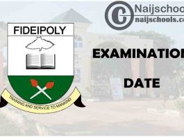 Fidei Polytechnic Gboko (FIDIEPOLY) 1st Semester Examination Commencement Date for 2020/2021 Academic Session | CHECK NOW