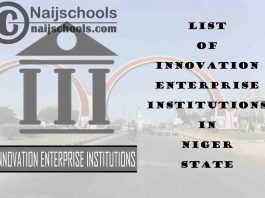 Full List of Innovation Enterprise Institutions in Niger State Nigeria