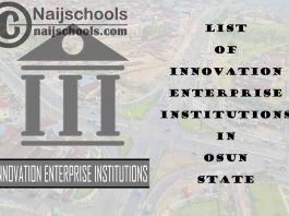 Full List of Innovation Enterprise Institutions in Osun State Nigeria