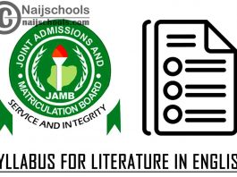 JAMB 2023 Syllabus for Literature in English CBT Exam