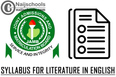 JAMB 2023 Syllabus for Literature in English CBT Exam