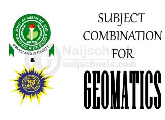 JAMB & WAEC Subject Combination for Geomatics