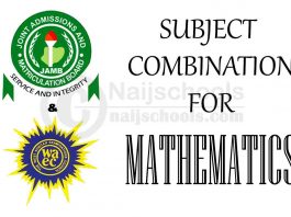 JAMB & WAEC Subject Combination for Mathematics