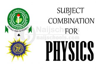 Subject Combination for Physics JAMB & WAEC (O-level)