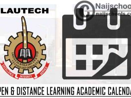 LAUTECH Open & Distance Learning (ODL) 2021/2022 Harmattan Semester Academic Calendar | CHECK NOW