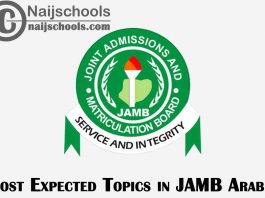 Most Expected Topics in JAMB Arabic 2022 CBT Exam