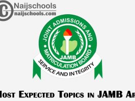 Most Expected Topics in JAMB Art 2022 CBT Exam