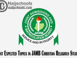 Most Expected Topics in JAMB Christian Religious Studies 2023 CBT Exam