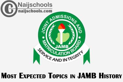 Most Expected Topics in JAMB History 2023 CBT Exam