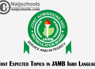 Most Expected topics in Jamb Igbo language 2023 Exam