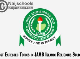 Most Expected Topics in JAMB Islamic Religious Studies 2022 Exam
