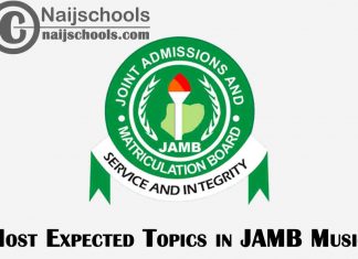 Most Expected Topics in JAMB Music 2023 CBT Exam