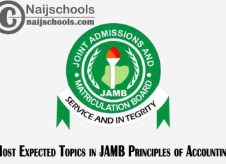 Most Expected Topics in JAMB Principles of Accounting 2023 Exam