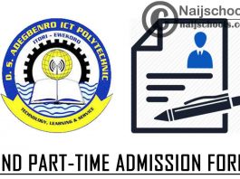 D.S. Adegbenro ICT Polytechnic HND Part-Time Admission Form for 2021/2022 Academic Session | APPLY NOW