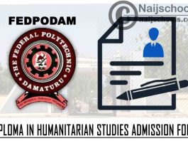 Federal Polytechnic Damaturu (FEDPODAM) 2021 Diploma in Humanitarian Studies Admission Form | APPLY NOW