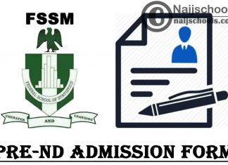 Federal School of Statistics Manchok (FSSM) Kaduna Pre-ND Admission Form for 2021/2022 Academic Session | APPLY NOW