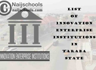Full List of Innovation Enterprise Institutions in Taraba State Nigeria