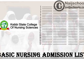 Kebbi State College of Nursing Sciences Basic Nursing Admission List for 2021/2022 Academic Session | CHECK NOW