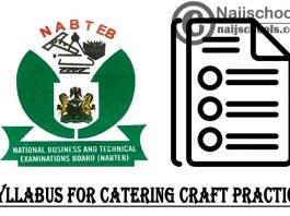 NABTEB Syllabus for Catering Craft Practice 2023/2024 SSCE & GCE | DOWNLOAD & CHECK NOW