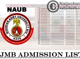 Nigerian Army University Biu (NAUB) IJMB Admission List for 2021/2022 Academic Session | CHECK NOW