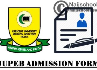 Crescent University Abeokuta (CUAB) JUPEB Admission Form for 2021/2022 Academic Session | APPLY NOW