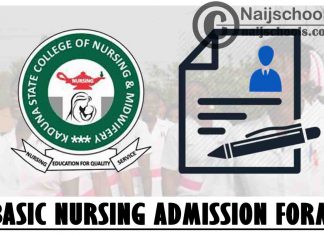 Kaduna State College of Nursing & Midwifery Basic Nursing Admission Form 2021/2022 Acadermic Session | APPLY NOW