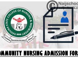 Kaduna State College of Nursing & Midwifery Community Nursing Admission Form 2021/2022 Acadermic Session | APPLY NOW