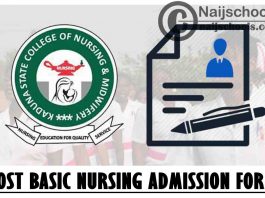 Kaduna State College of Nursing & Midwifery 2021/2022 Post Basic Nursing Admission Form | APPLY NOW