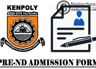 Kenule Beeson Saro-Wiwa Polytechnic (KENPOLY) Pre-ND Admission Form for 2021/2022 Academic Session | APPLY NOW