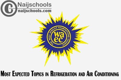 Most Expected Topics in 2023 WAEC Refrigeration and Air Conditioning SSCE & GCE | CHECK NOW