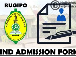Rufus Giwa Polytechnic (RUGIPO) HND Full-Time Admission Form for 2021/2022 Academic Session | APPLY NOW