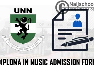 University of Nigeria Nsukka (UNN) Diploma in Music Admission Form for 2020/2021 Academic Session | APPLY NOW