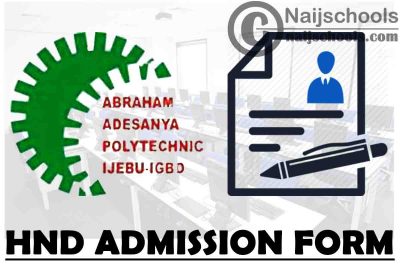 Abraham Adesanya Polytechnic (AAPOLY) HND Full-Time Admission Form for 2021/2022 Academic Session | APPLY NOW