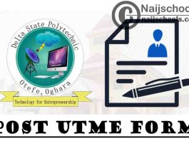 Delta State Polytechnic Otefe-Oghara Post UTME Form 2021/2022 Academic Session | APPLY NOW