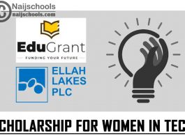 Edugrant in Partnership Ellah Lakes Scholarship 2021 for Women in Tech (Full Scholarship) | APPLY NOW