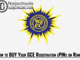 How to BUY Your WAEC GCE 2022 Registration ePINs on Remita