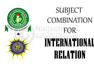 JAMB & WAEC Subject Combination for International Relation