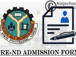 Kogi State Polytechnic (KSP) Pre-ND Admission Form for 2021/2022 Academic Session | APPLY NOW