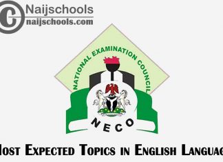Most Expected Topics in 2023 NECO English Language SSCE & GCE | CHECK NOW