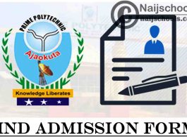 Prime Polytechnic HND Full-Time Admission Form for 2021/2022 Academic Session | APPLY NOW