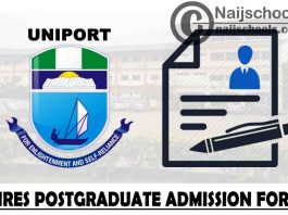 University of Port Harcourt (UNIPORT) 2021/2022 INRES Postgraduate Programmes Admission Form | APPLY NOW